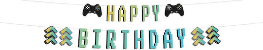 Letter Banner Happy Birthday "Level Up" Length 1.5m
