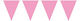 Pink Flag Garland Length 3m