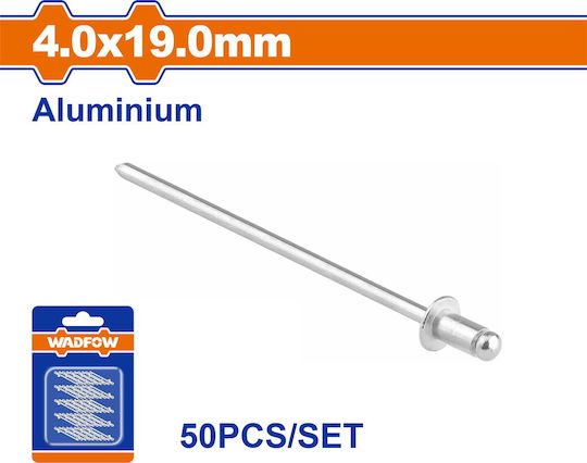Wadfow Πριτσίνια Aluminium M4x19mm 50Stück