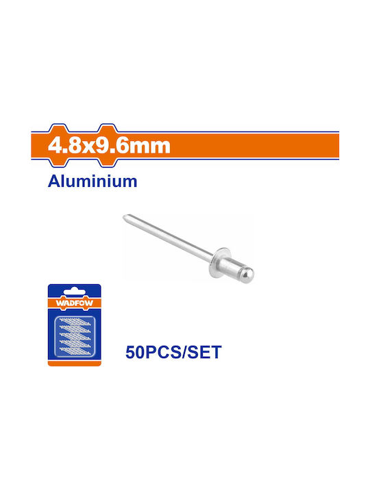 Wadfow Πριτσίνια Αλουμινίου M4.8x9.6mm 50τμχ