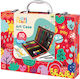 HappiHobbi Deluxe Painting Set in Case Wooden with 100 Accessories 26x20cm