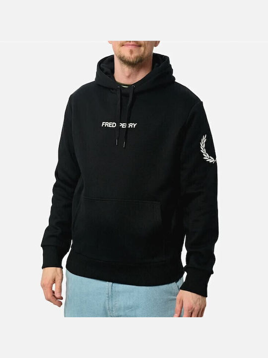 Fred Perry Sweatshirt with Hood Black M8697-102