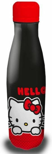 Coriex Παιδικό Παγούρι Hello Kitty Ανοξείδωτο Μαύρο 500ml