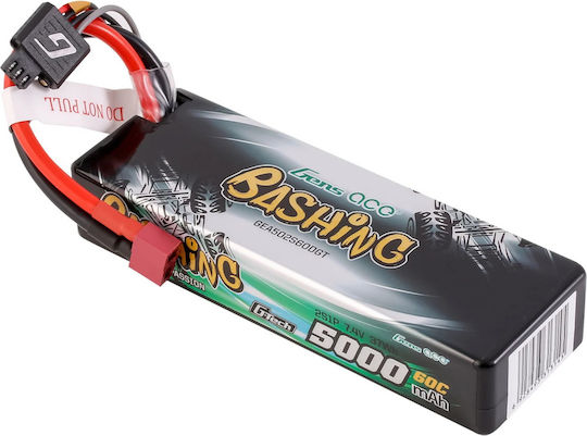 Gens Ace Bashing Μπαταρία Li-Po 7.4V 5000mAh 60C 2S T-Plug για Τηλεκατευθυνόμενο