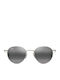 Maui Jim Matte Unisex Sunglasses with Silver Metal Frame and Silver Polarized Mirror Lens 691-17