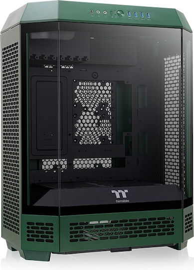 Thermaltake The Tower 600 Gaming Midi Tower Computer Case with Window Panel Racing Green