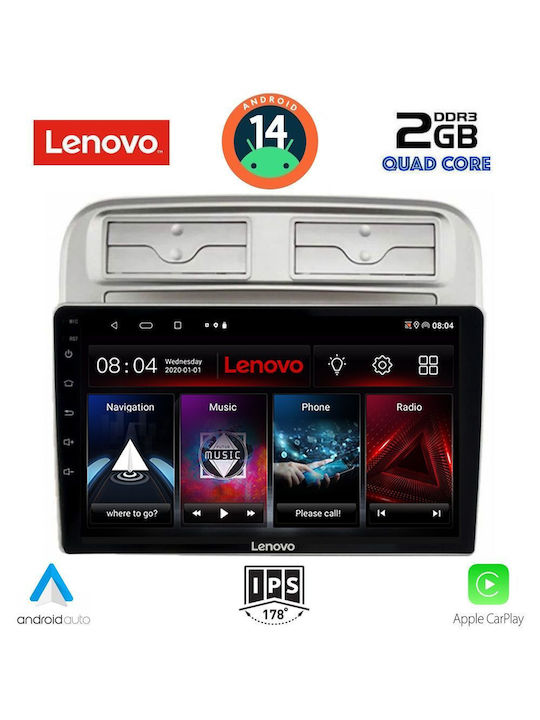 Lenovo Ηχοσύστημα Αυτοκινήτου για Fiat Grande Punto 2005-2012 (Bluetooth/USB/AUX/WiFi/GPS/Apple-Carplay/Android-Auto) με Οθόνη Αφής 9"