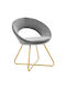 Valentina Dining Room Velvet Chair Grey-Gold