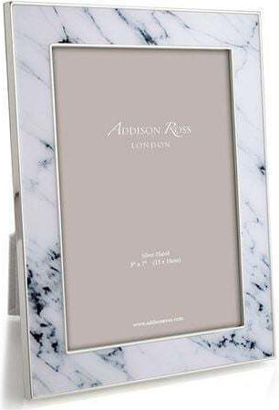 Addison Ross White Marble Wooden Photo Frame with White Frame