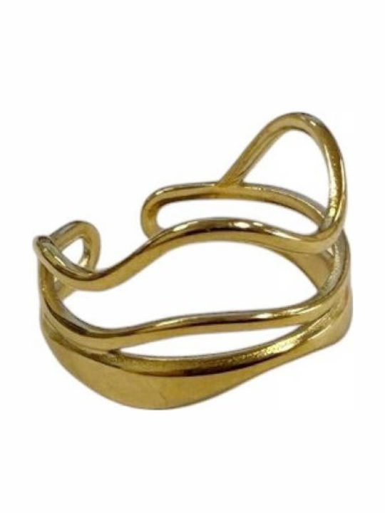 Tatu Moyo Ring made of Steel Gold Plated
