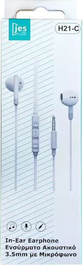 Jes Слушалки Безжични Стерео с жак 3.5mm Бял