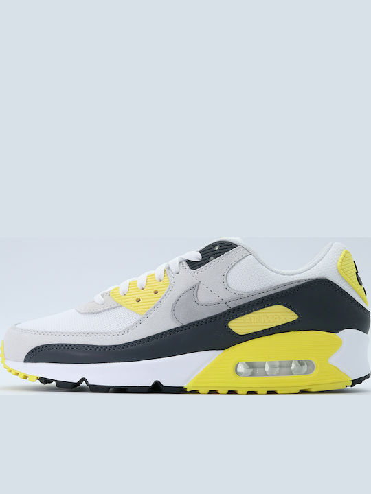 AIR NIKE ホワイト/ブラック/イエロー28cm 90 Max Air 【即決】Nike MAX マックス エア YELLOW-ANTHRACITE（ナイキ BLACK/NEON 90 シューズ(男性用)