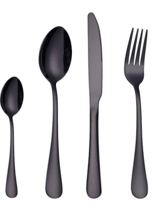 Cutlery Set Stainless Black 4pcs