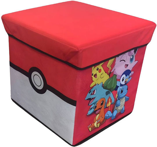 Pokemon Παιδικό Σκαμπό με Αποθηκευτικό Χώρο από Ύφασμα 30x30x30cm