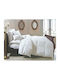 Lino Home Single Quilt with Microfiber Filling 160x220 cm Trapunta White 350 GSM 11.5 tog