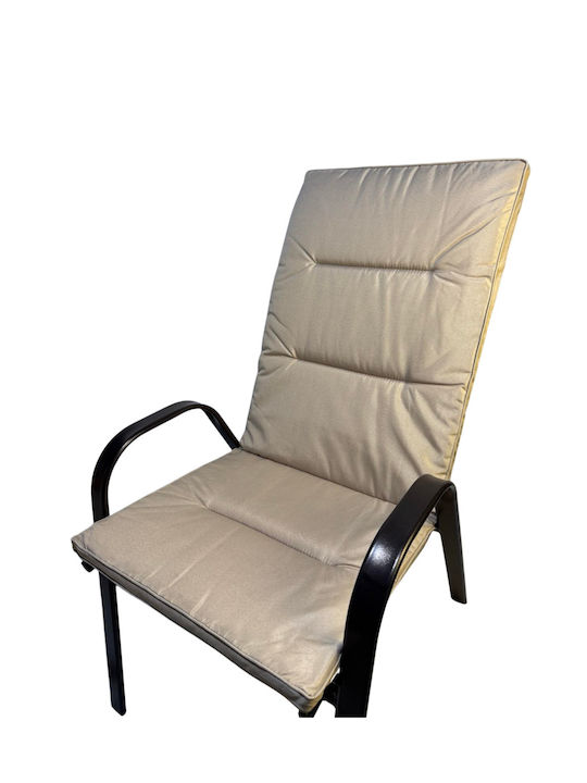 Epiplo-Fos Waterproof Garden Chair Cushion with Backrest Beige 47x110cm