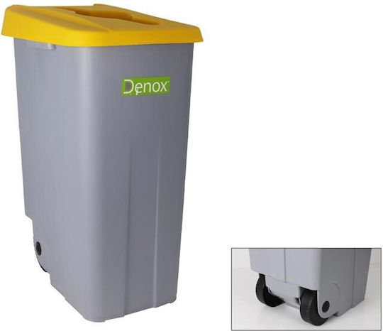 Denox Kunststoff Gewerbliche Abfallbehälter Recycling Räder 110Es Gelb