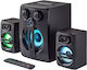 Kisonli TM-9000A Ηχεία Υπολογιστή 2.1 με Bluetooth και Ισχύ 30W σε Μαύρο Χρώμα
