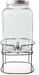 Glass Vase Beverage Dispenser with Spigot 8lt