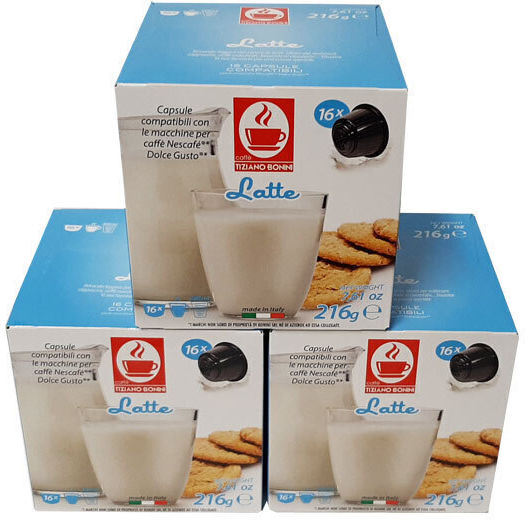 Tiziano Bonini Γάλα Latte Dolce Gusto 3x16 48 Τεμ