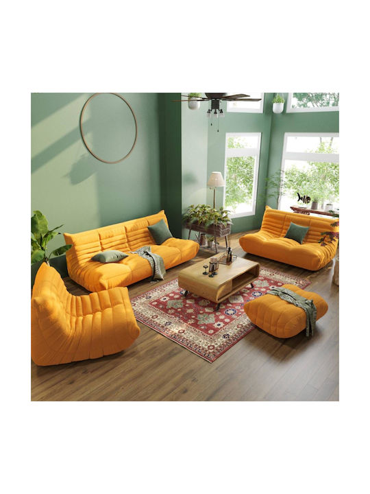 Togo Two-Seater Couch Yellow 132x102x70 cm