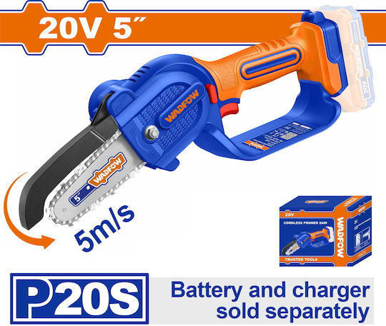 Wadfow Κλαδευτικό Αλυσοπρίονο Μπαταρίας Solo 20V 1.3kg με Λάμα 13cm
