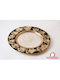 Doris Platte Schwarz-Gold 33,5cm Ad449g Glas Espiel Schwarz Gold
