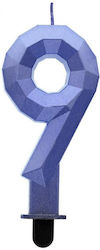 GoDan Birthday Candle Number "9" in Blue Color ...