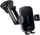 SBS Wireless Car Mobile Mount with Adjustable Hooks and Wireless Charging Black