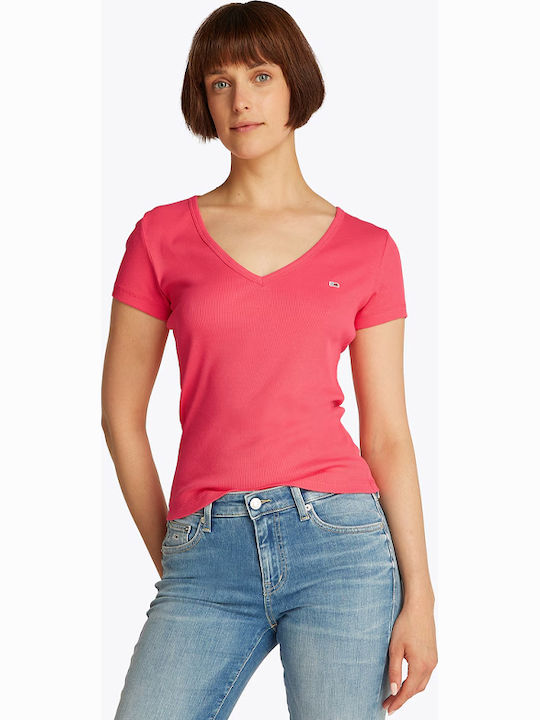 Tommy Hilfiger Essential Γυναικείο T-shirt Φούξια
