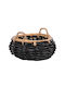 Aufbewahrungskorb Rattan Schwarz 62x62x36cm 1Stück