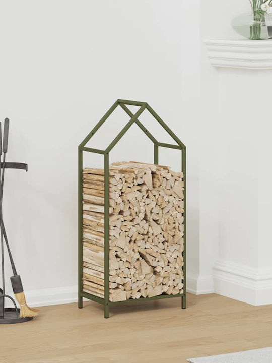vidaXL Inox Ράφι Αποθήκευσης Ξύλων 40x25x90cm Π...