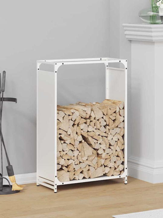 vidaXL Inox Ράφι Αποθήκευσης Ξύλων 60x28x90cm Λ...