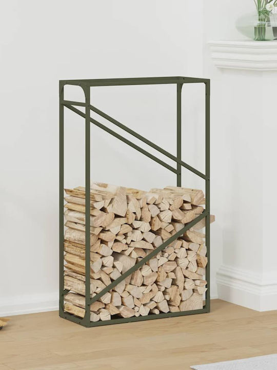 vidaXL Ξύλινο Ράφι Αποθήκευσης Ξύλων 60x25x100c...