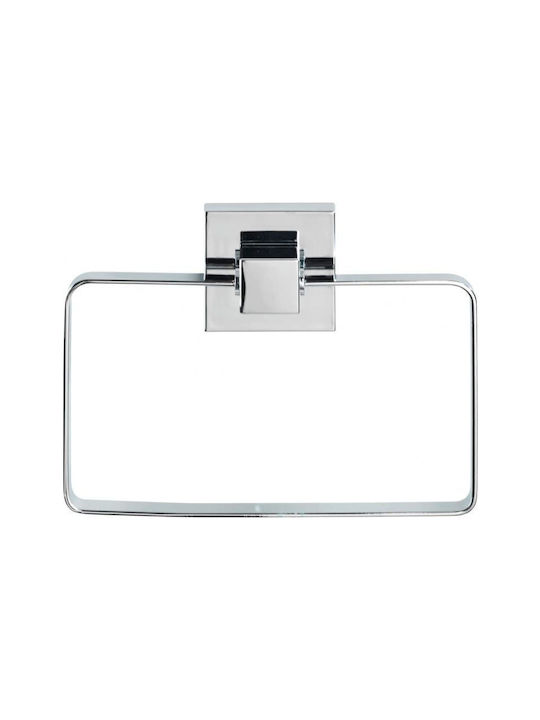 Wenko Κρίκος Μπάνιου Μονός με Βεντούζα ​14x14cm Ασημί