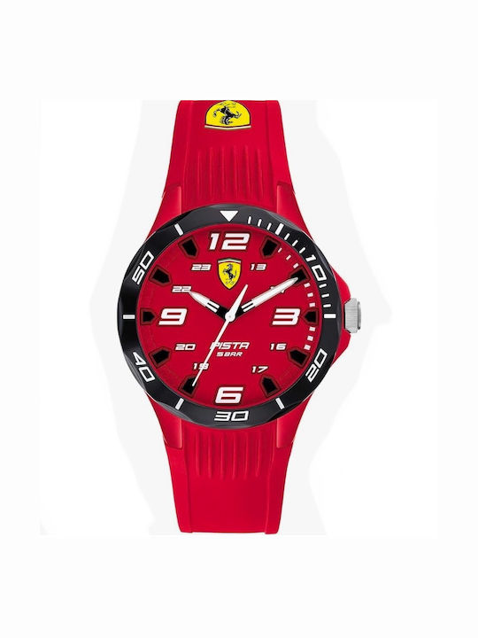 Ferrari Pista Ceas Bărbătesc 36mm Baterie cu Roșu Curea din Cauciuc