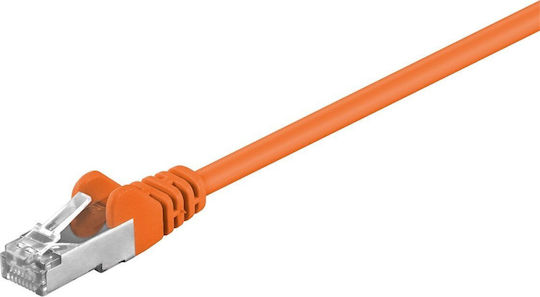 Wentronic F/UTP Cat.5e Gigabit Network Cable Ethernet 0.25m Orange