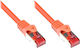 Alcasa S/FTP Cat.6 (Gigabit) Καλώδιο Δικτύου Ethernet 1m Πορτοκαλί