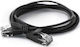 Wantec U/UTP Cat.6a (Gigabit) Καλώδιο Δικτύου Ethernet 0.1m Μαύρο