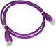 A-LAN U/UTP Cat.6a (Gigabit) Καλώδιο Δικτύου Ethernet 5m Μωβ