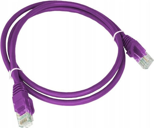 A-LAN U/UTP Cat.6a (Gigabit) Καλώδιο Δικτύου Ethernet 5m Μωβ