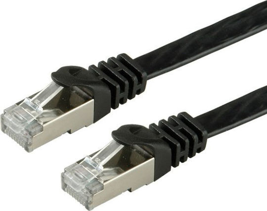 Value Flat U/UTP Network Cable Ethernet 5m Black