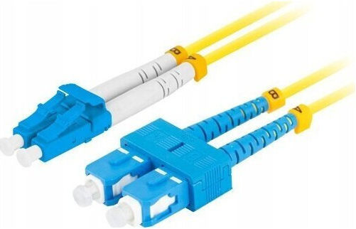 Lanberg Καλώδιο Οπτικής Ίνας SC/UPC-LC/UPC 3m Κίτρινο
