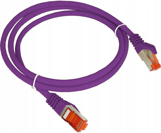 A-LAN S/FTP Kat.6a Ethernet-Netzwerkkabel 0.25m Lila 1Stück