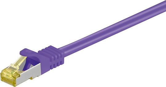 Goobay S/FTP Cat.6a (Gigabit) Мрежов Кабел Ethernet 1.5м Лилав