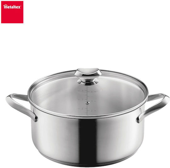 Metaltex Deep Stainless Steel Pot 3lt / 26cm