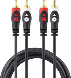 Libox KAB-POŁ-0041 2x RCA male - 2x RCA male 5m