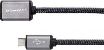 Kruger & Matz Regulär USB 2.0 auf Micro-USB-Kabel Schwarz 1m (KM0332) 1Stück
