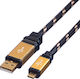 Roline Regular USB 2.0 to micro USB Cable Μαύρο 1.8m 1τμχ