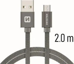 Swissten Regular USB 2.0 to micro USB Cable Γκρ...